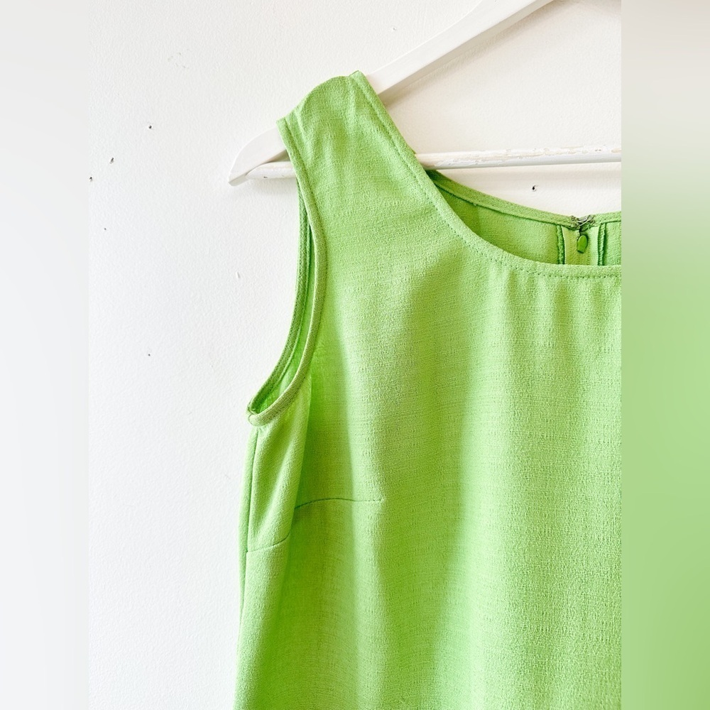 Vintage - Sleeveless Maxi Dress - Bright Green - Size 12 - Picture 2 of 8